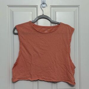 American Eagle Outfitters Coral Muscle Tee